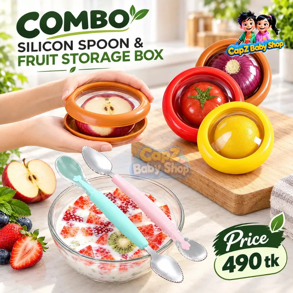 Combo: Silicone Spoon + Fruit Storage Box