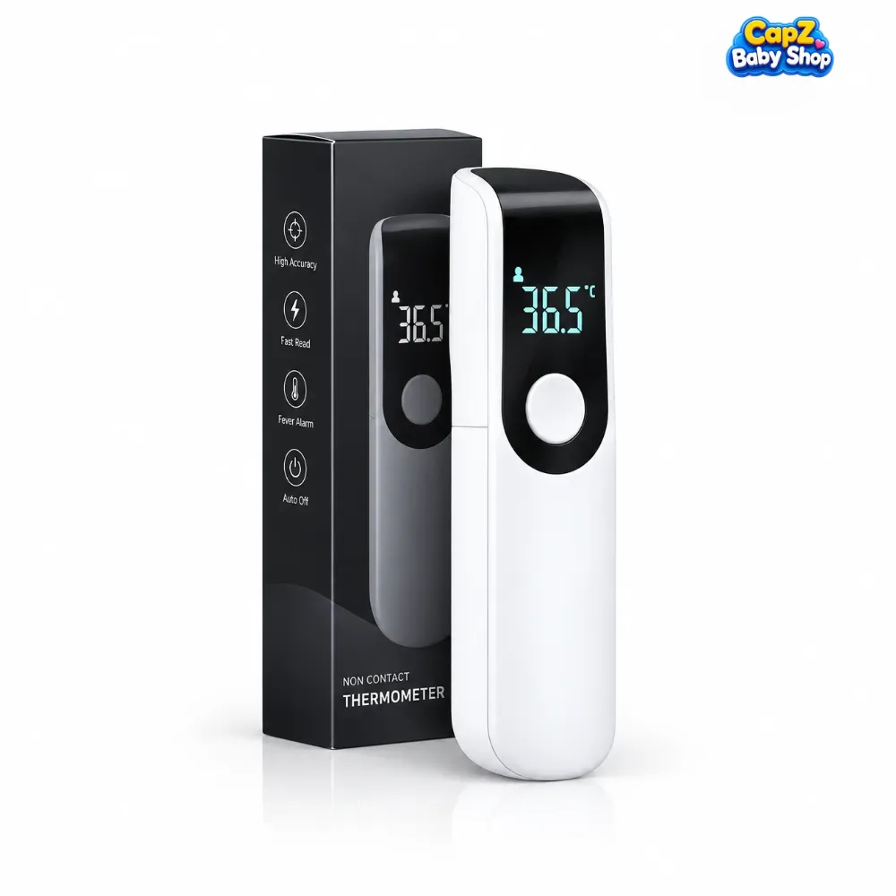 B-Arm Non-Contact Infrared Digital Thermometer | Baby & Adult Universal Use | 1-Second Reading | Body & Surface Temperature | BD