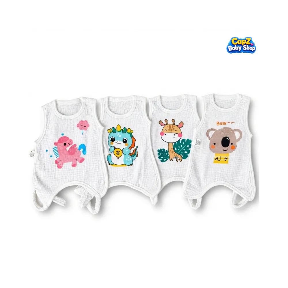Buy Premium Muslin cotton fabric anti-sweat half back Soft cooling Romper, unisex cloth for newborns, in BD