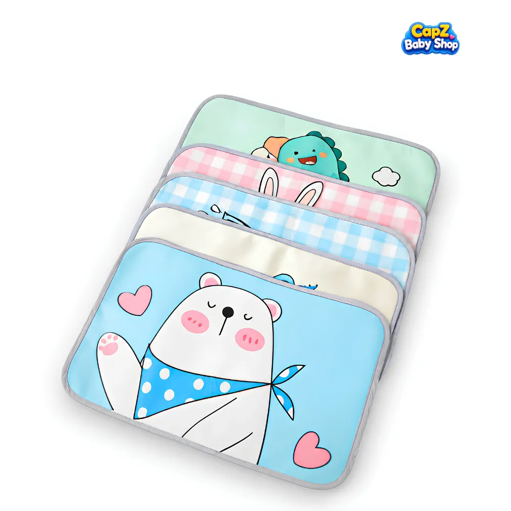 Baby Ice Silk Cooling Pillowcase, Premium Soft Breathable Lightweight Summer Bedding, Air Conditioning Comfort Fabric, Anti-Sweat Cover for Babies, Best Price in BD